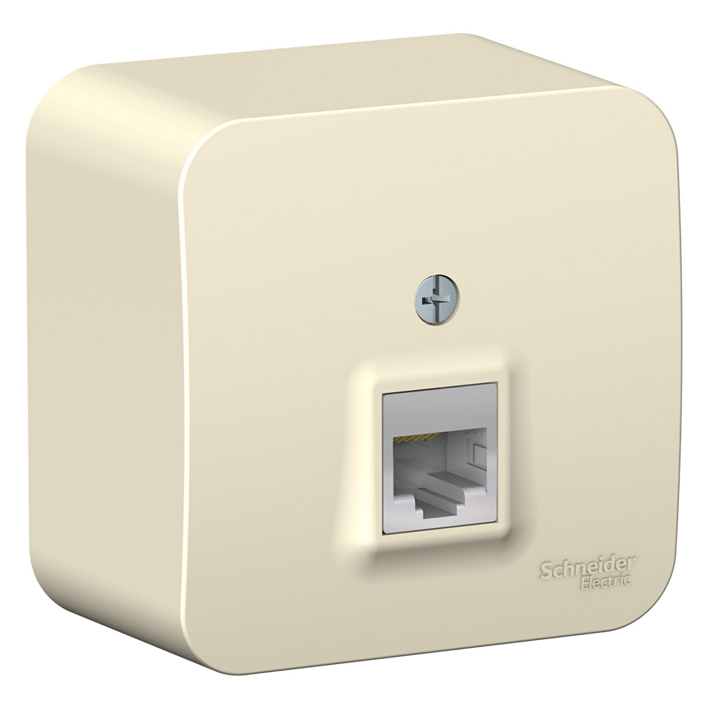 Systeme Electric Blanca наруж Молочная Розетка компьютерная RJ45, кат.5E, изолир. пластина