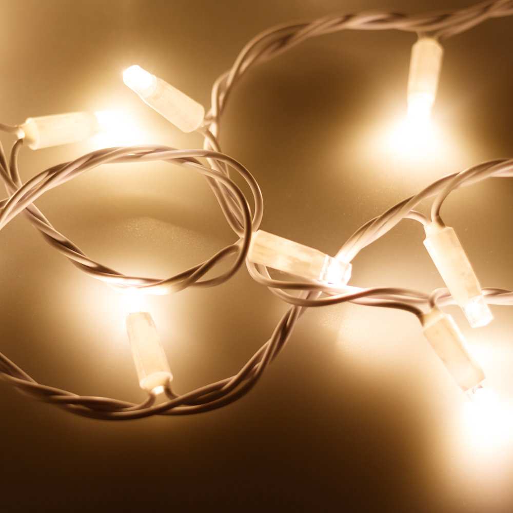 Arlight Светодиодная гирлянда ARD-STRING-CLASSIC-10000-WHITE-100LED-FLASH WARM (230V, 7W) (Ardecoled, IP65)