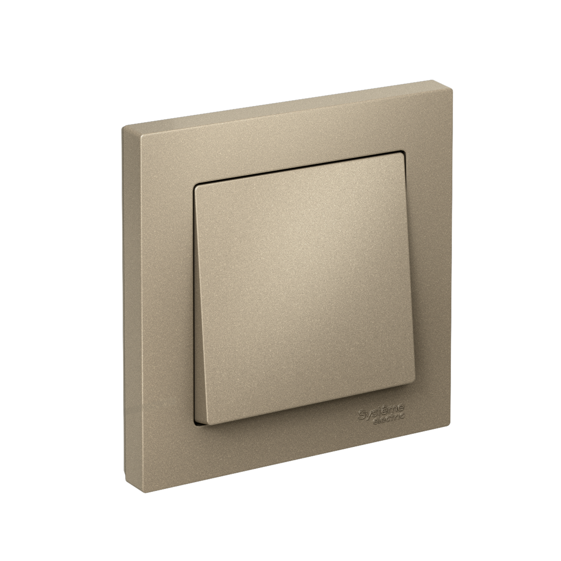 Systeme Electric AtlasDesign Шампань Выключатель 1-клавишный, сх.1, 10АХ, в сборе, быстрозажим. клем.