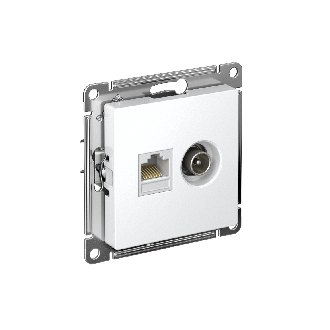 Systeme Electric AtlasDesign Лотос Розетка двойная ТВ + компьютерная RJ45, кат. 5Е