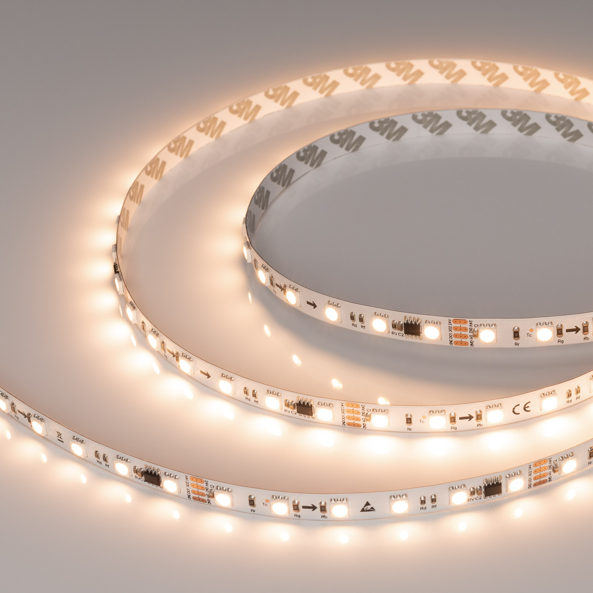 Arlight Лента SPI-B60-10mm 24V Warm3000-PX6-RAM (15 W/m, IP20, 5060, 5m) (бегущий огонь)