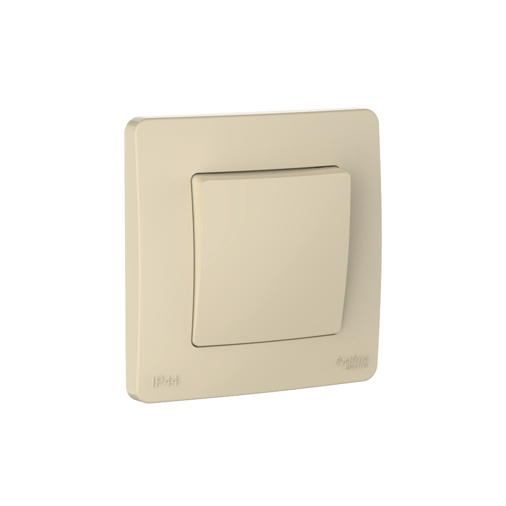 Systeme Electric Blanca внутр Беж Переключатель 1-клавишный IP44, 10A, 250В