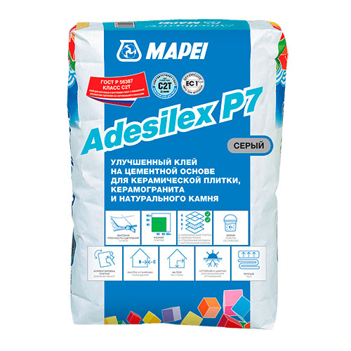 Клей для плитки Mapei Adesilex P7 (С2Т) серый 25кг