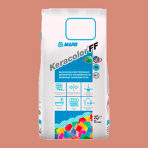 Затирка швов цементная Mapei Keracolor FF №140 Красный корал 2кг