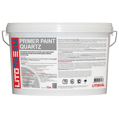 Грунтовка Litokol Litotherm M Primer Paint Quartz, белый, 15 кг / Литокол Литотерм М Праймер Аквартз