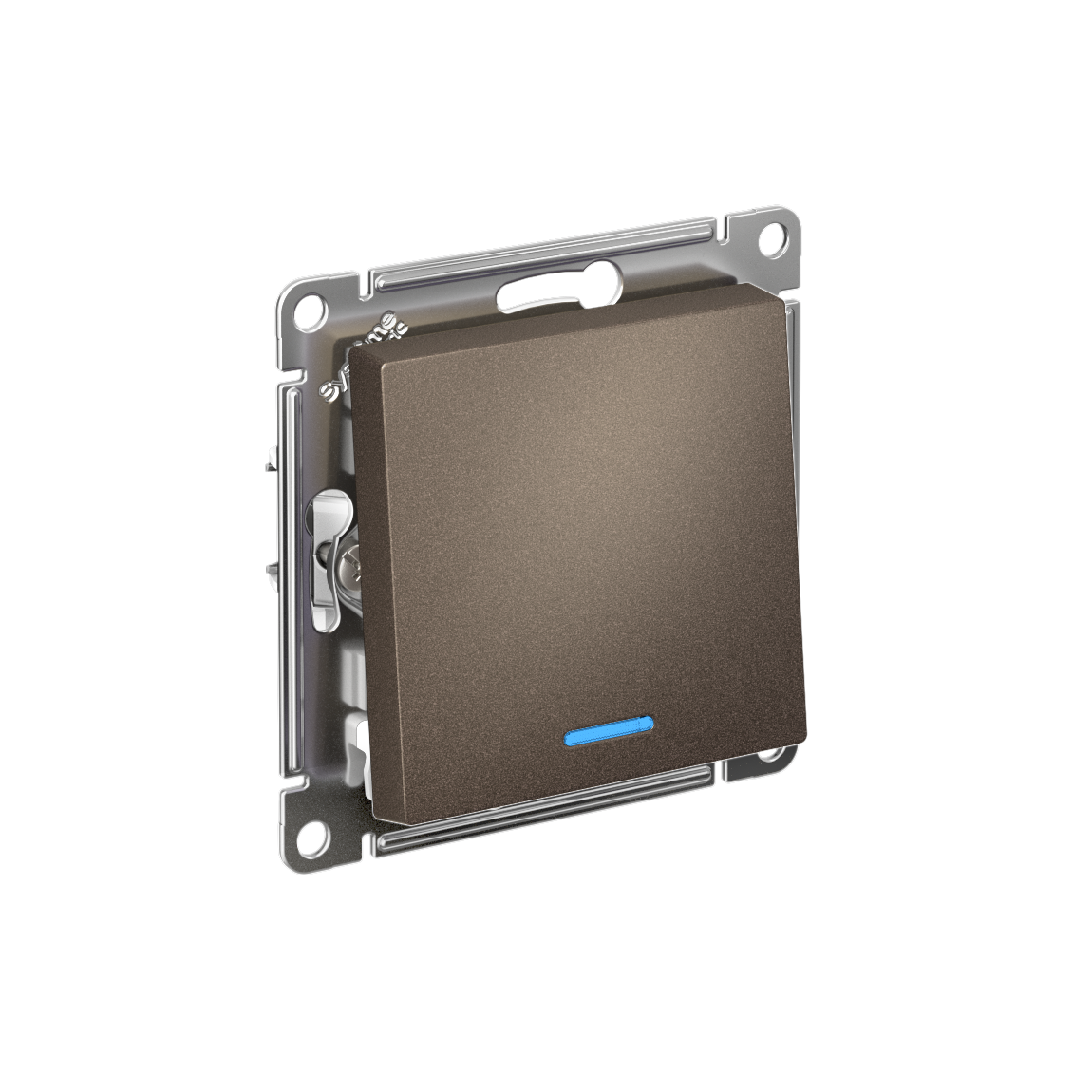 Systeme Electric AtlasDesign Мокко Переключатель 1-кл с подсветкой, сх.6а, 10АХ, мех., быстрозажим. клем.