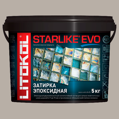 Эпоксидная затирка для плитки Litokol Starlike Evo S.210 Greige, 5 кг