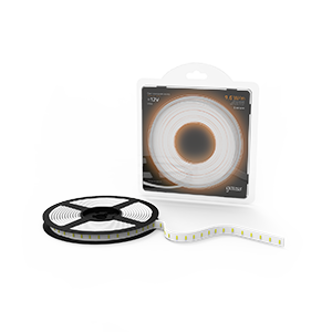 Gauss Лента LED 2835/120-SMD 9.6W 12V DC теплый белый IP66 (блистер 5м)