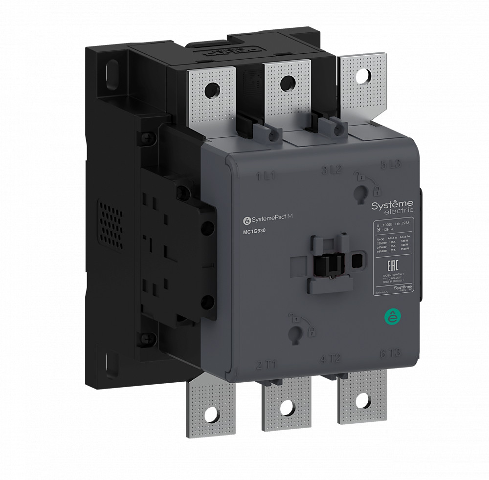 Systeme Electric SystemePact MCP  Контактор MC1G 3P 630A 2НО+2НЗ AC/DC 100-250V 50/60ГЦ