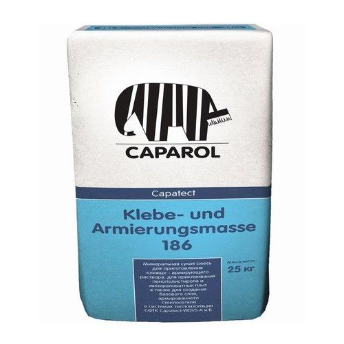 Клей базовый штукатурный Capatect Klebe-und Armierungsmasse 186 / Клебе унд Шпахтельмассе 186, 25 кг
