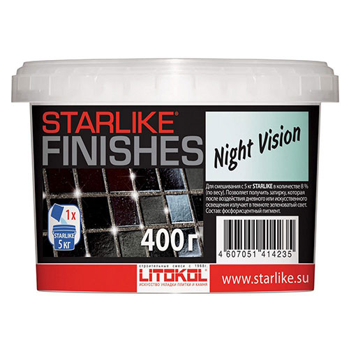 Декоративная добавка для затирки Litokol Starlike Finishes Night Vision, ведро 400 г