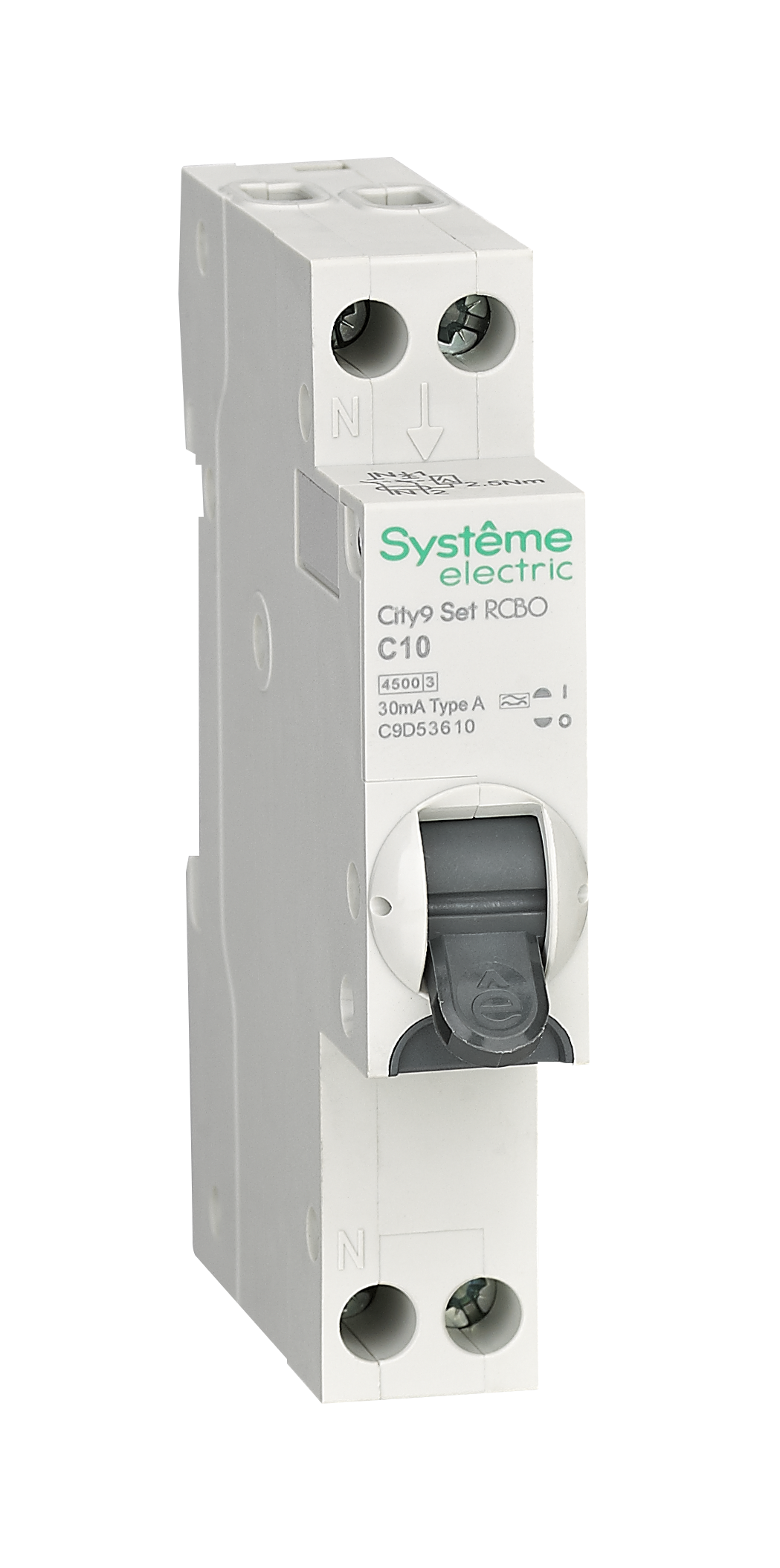 Systeme Electric City9 АВДТ 1П+Н C10 4500A 30мА A 18мм