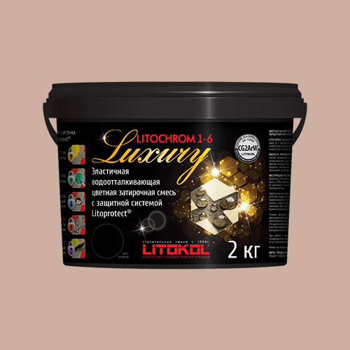 Затирка швов цементная Litokol Litochrom 1-6 Luxury C.60 бежевый/багама, ведро 2 кг