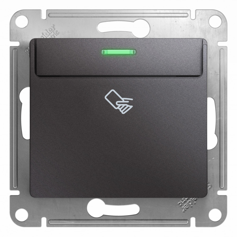 Systeme Electric Glossa Графит Выключатель карточный, сх.6, 10AX