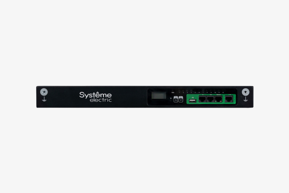 Systeme Electric БРП Uniprom, управляемый, 1U, 240В, 1Ф, 16A, 10xC13 2xC19, 2м кабель, IEC320 C20