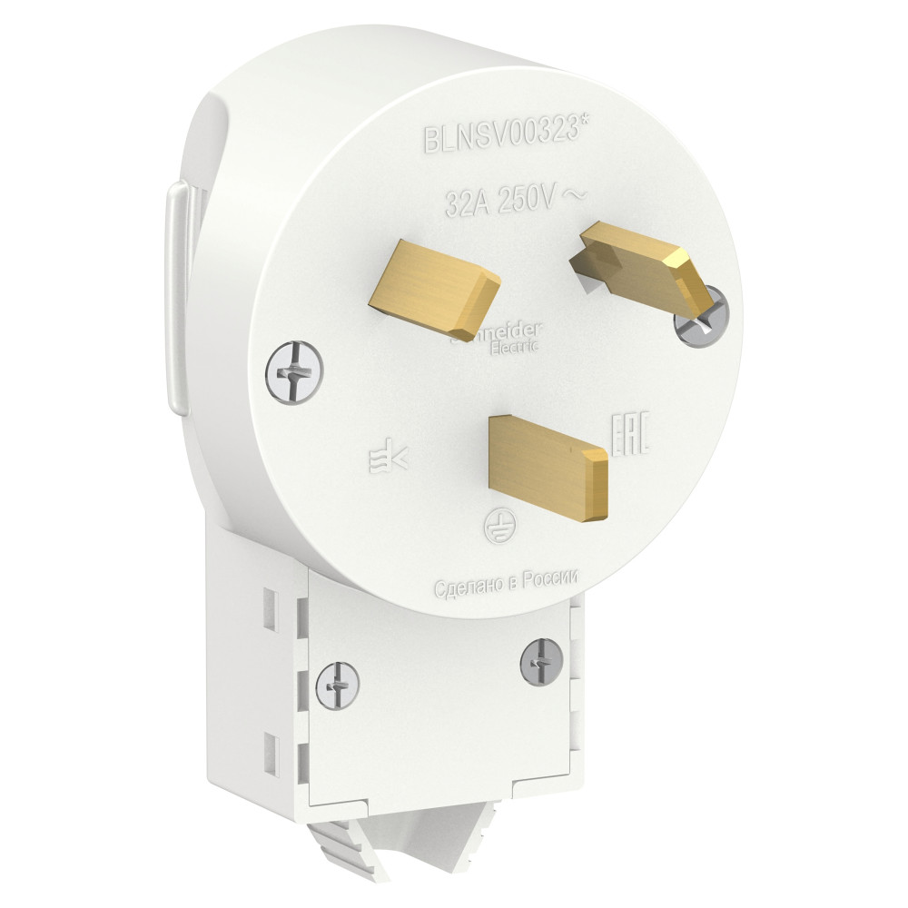 Systeme Electric Blanca внутр Бел Вилка силовая 2Р+N, 32А, 250В