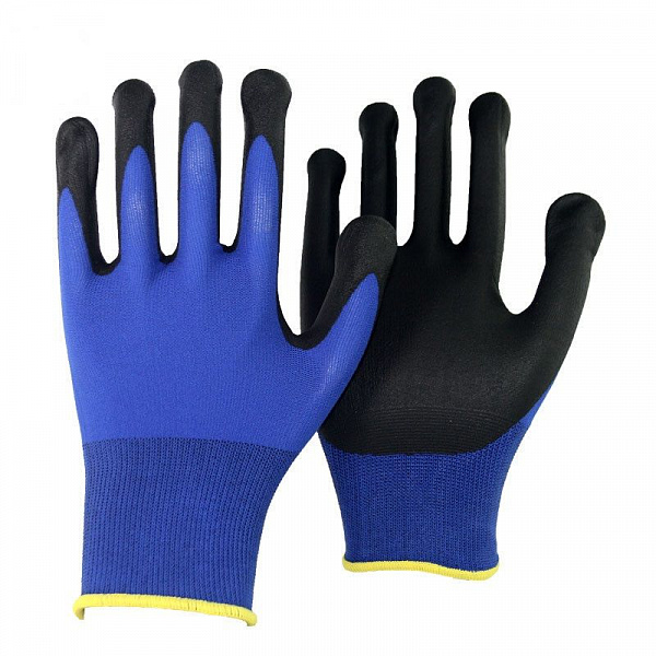 Перчатки полиэфирные с нитрильным покрытием Перчатки полиэфирные с нитрильным покрытием