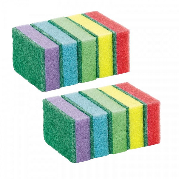 Набор губок для посуды Оптима, 96?64?27 мм, 10 шт Набор губок для посуды Оптима, 96?64?27 мм, 10 шт