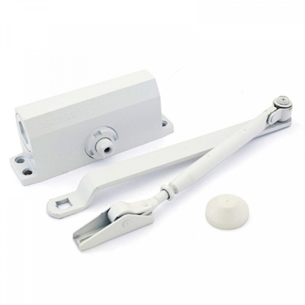 Доводчик дверной NOTEDO DC-040 WHITE до 40 кг белый Доводчик дверной NOTEDO DC-040 WHITE до 40 кг белый