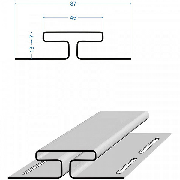 H-профиль пломбир Docke 3,05 м H-профиль пломбир Docke 3,05 м