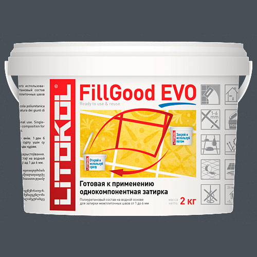 Затирка швов полиуретановая Litokol Fillgood Evo F.140 Nero Grafite, 2 кг