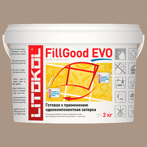 Затирка швов полиуретановая Litokol Fillgood Evo F.225 Tabacco, 2 кг